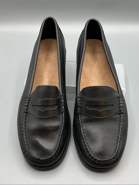 Weejuns by GH BASS Black Leather Penny Loafers Women's Classic Slip-On size 8.5